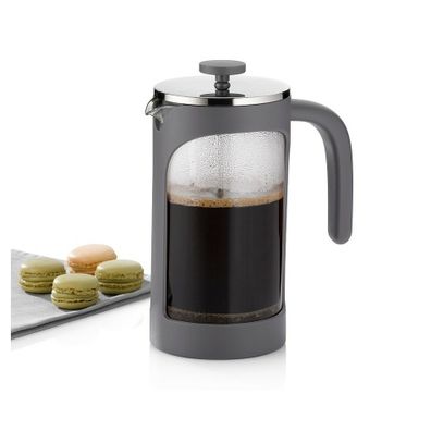 Konvička na čaj a kávu VERONA French Press 1 l sivá