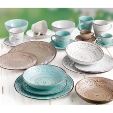 Tyrkysový tanier z kameniny Brandani Serendipity, ⌀ 27,5 cm