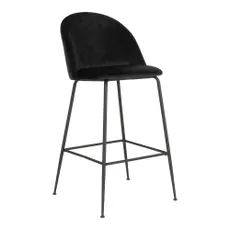 Čierne zamatové barové stoličky v súprave 2 ks 108 cm Lausanne – House Nordic