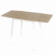 Jedálenský stôl, MDF fóliovaná/kov, dub sonoma/biela, 60-120x60 cm, MAURO