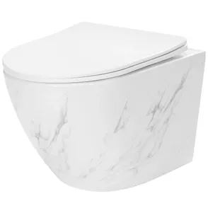 Závesná WC misa Carlos duroplast/Flat/Zm Nature Marble