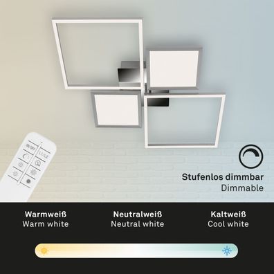 Briloner 3530-018 - LED Stmievateľný prisadený luster FRAME LED/40W/230V + DO