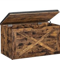 SONGMICS Lavica s úložným priestorom Vasagle Rustic hnedá
