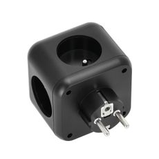 Rozbočovacia zásuvka s vypínačom LINEA 3x230V + 4xUSB A/C čierna