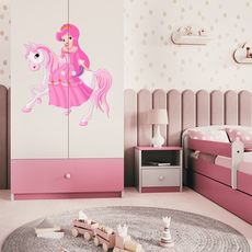 Kocot kids Detská skriňa Babydreams 90 cm princezná ružová