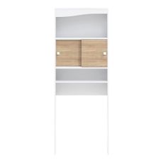 Skrinka nad práčku/WC v dekore duba v bielo-prírodnej farbe 64x177 cm Wave – TemaHome