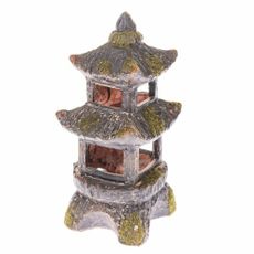 Keramický svietnik na čajovú sviečku Pagoda, 9,5 x 19,5 x 9 cm