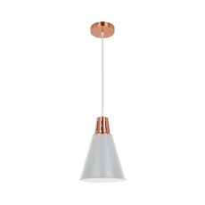 Klausen KL 6238 - Luster na lanku SHADE 1xE27/15W/230V medená/šedá