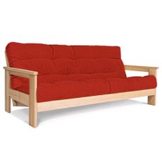 MarLiving Rozkládací pohovka MEXICO 01 210 cm z masivu/červená