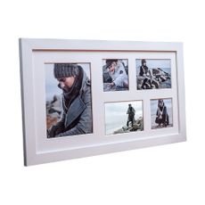 Biely rámček na 5 fotografií Styler Narvik, 51 × 27 cm