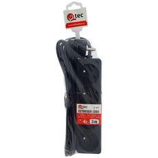 Predlžovací kábel Q-357f 4x z/u 3m čierny