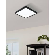Čierne LED stropné svietidlo 21x21 cm FUEVA 5 – EGLO