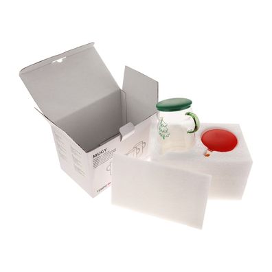 KONDELA Mugy šálka s vrchnákom (2 ks) 460 ml priehľadná / zelená / červená