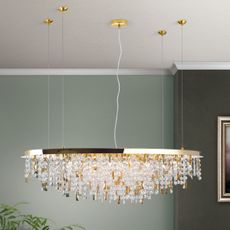 Orion - Krištáľový luster na lanku CRYSTALRIVER 21xG9/40W/230V zlatá