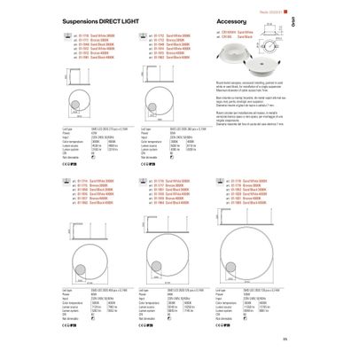 Redo 01-1713 - LED Stmievateľný luster na lanku ORBIT LED/55W/230V bronz