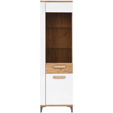 Vitrína P Snobi Sb09 Dub Craft/Alpská biela