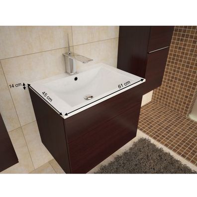 KONDELA Mason UM ECCE 610 dolomitové umývadlo biela