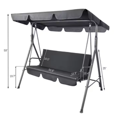 Lean Záhradná hojdačka sivá – 250kg, 2 vankúše