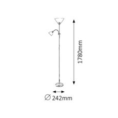 Rabalux 4028 - stojacia lampa ACTION 1xE27/100W+E14/25W