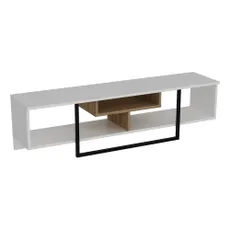 Biely TV stolík v dekore duba 149x40 cm Asal - Kalune Design