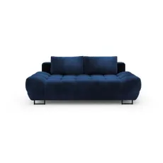 Kráľovskymodrá trojmiestna rozkladacia pohovka so zamatovým poťahom Windsor & Co Sofas Cirrus