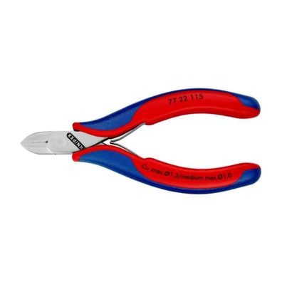 Bočné frézy na elektroniku 115 mm KNIPEX 77 22 115 - leštená hlava, viaczložkové puzdrá