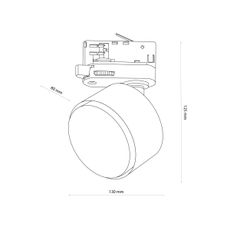 Bodové svietidlo do 3-fázového lištového systému TRACER 1xGX53/11W/230V biela