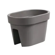 Prosperplast Kvetináč Lofly Railing sivý