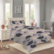Sivé bavlnené obliečky na jednolôžko 140x200 cm Jess – Cotton House