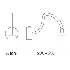 Ideal Lux - LED Flexibilná lampička FOCUS LED/4W/230V CRI 90 čierna