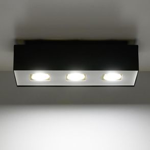 Stropná Lampa Atlanta 3 BLACK A-072