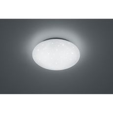 Biele guľaté stropné LED svietidlo Trio Putz, priemer 27 cm