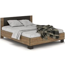 NABBI Verify LB-160 manželská posteľ s roštom 160x200 cm dub april / wenge