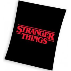 Coral fleece deka Stranger Things - motív Black - gramáž 240 g/m² - 130 x 170 cm