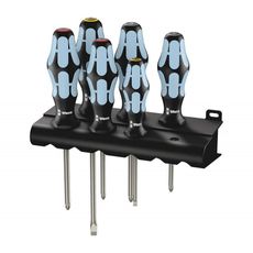 Wera 032061 Sada skrutkovačov Kraftform Plus 3334/3355/6, nerezová oceľ, profil Lasertip (6 kusov + stojan)