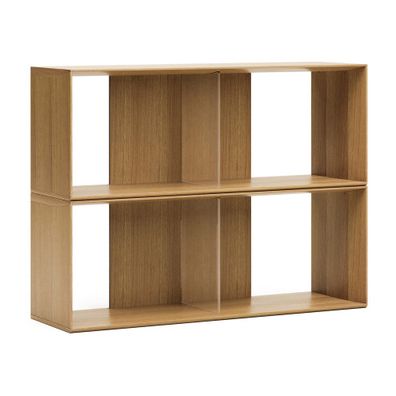 Modulárny policový systém v dekore duba v prírodnej farbe 2 ks 101x76 cm Litto – Kave Home