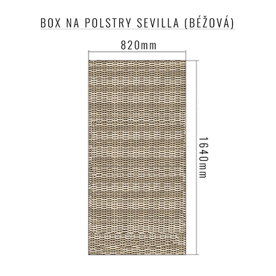 Deokork Box na podušky SEVILLA 164 x 82 cm (béžová)