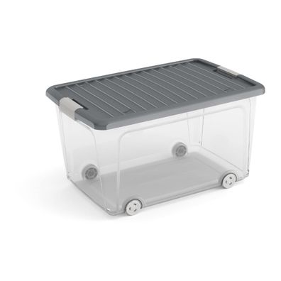 Plastový úložný box s vekom 56,5x39x31,5 cm W box L – KIS