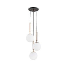 Luster na lanku VOLDA 3xE14/10W/230V pr. 28 cm mosadz