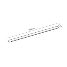 Rabalux 70200 - Lištový systém 1-fázový LiTrack 1 m čierna