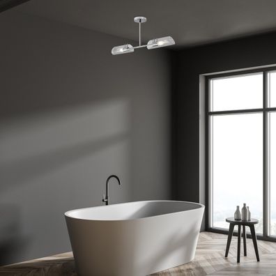 Rabalux 75030 - Kúpeľňový luster na tyči TEODORO 2xE14/12W/230V IP44 chróm