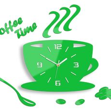 ModernClock Nástenné hodiny Coffee zelené