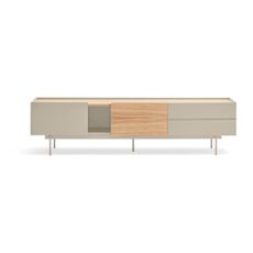 TV stolík v dekore duba v béžovo-prírodnej farbe 180x45 cm Otto – Teulat