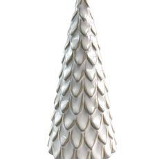 Mondex Since 1986R Vánoční dekorace stromek II SANTA LILA 19,5 cm béžový/bílý