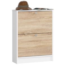 Ak furniture Botník Loroso hnedý/biely