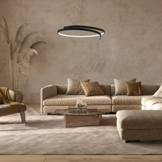 LED Luster na lanku LORENZO LED/35W/230V čierna