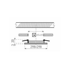 LED Kúpeľňové podhľadové svietidlo VEGA LED/24W/230V 3800K 29,8 cm IP44