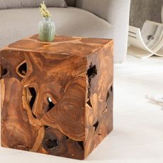 Dizajnový odkladací stolík Junk 40 cm teak