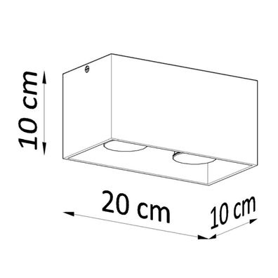 Sollux SL.0382 - Bodové svietidlo QUAD 2xGU10/40W/230V
