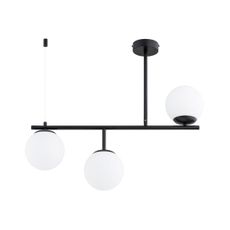 Luster na tyči LUNA 3xE14/10W/230V čierna